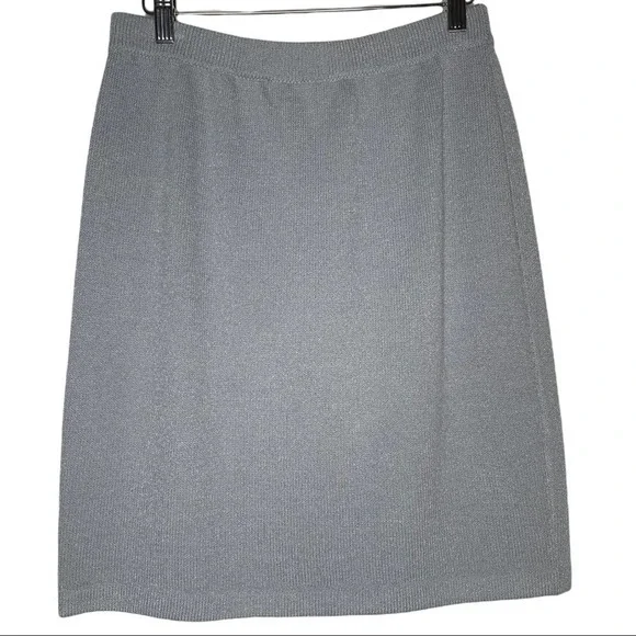 ST. JOHN by Marie Grey Santana Knit VINTAGE matching outfit sz 6! Skirt & button - Picture 5 of 11